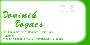 dominik bogacs business card